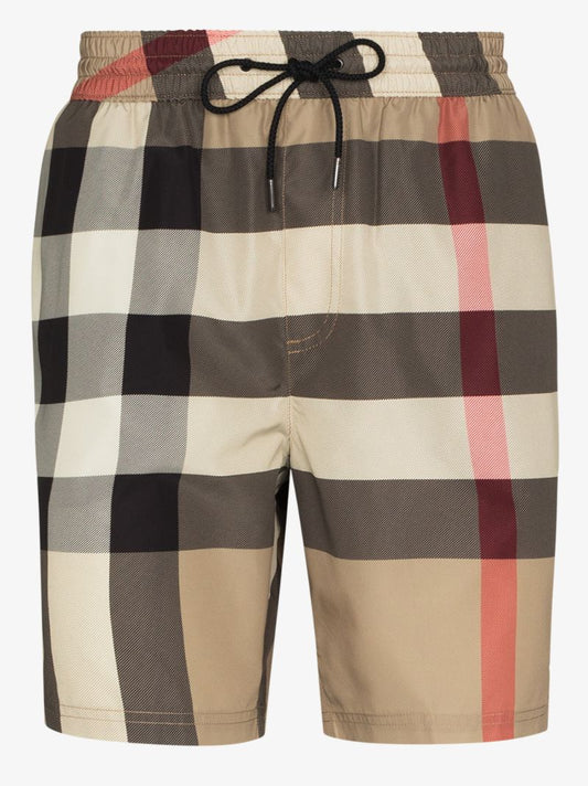 Neutral House Check Swim Shorts