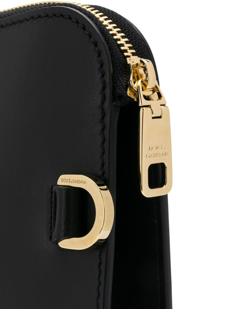 Black Leather Pouch Bag