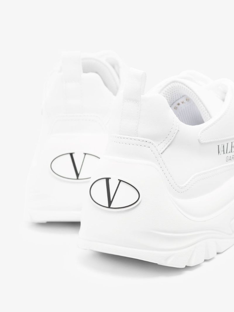 White Gumboy Low Top Leather Sneakers