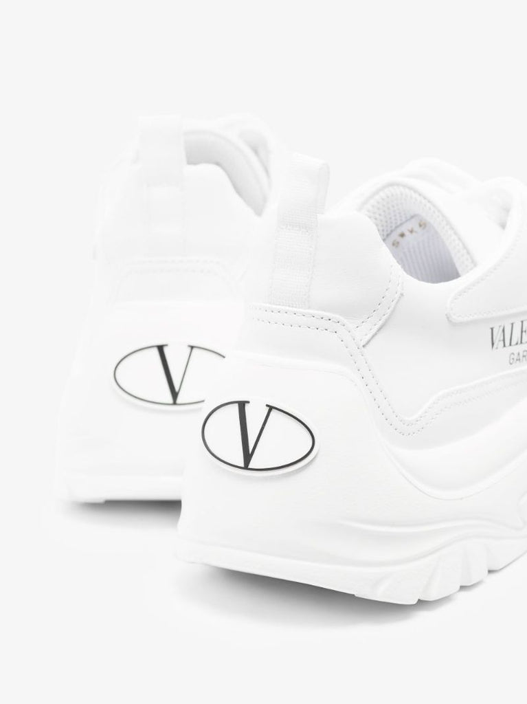 White Gumboy Low Top Leather Sneakers