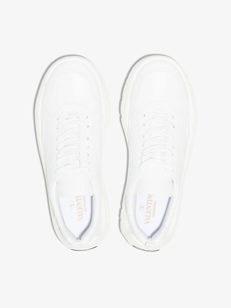 White Gumboy Low Top Leather Sneakers