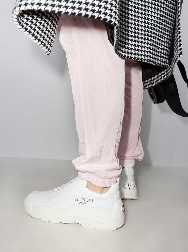 White Gumboy Low Top Leather Sneakers