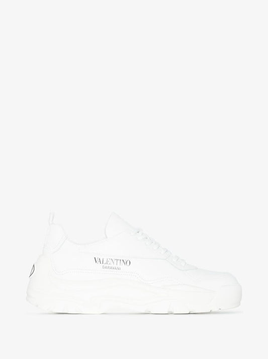 White Gumboy Low Top Leather Sneakers