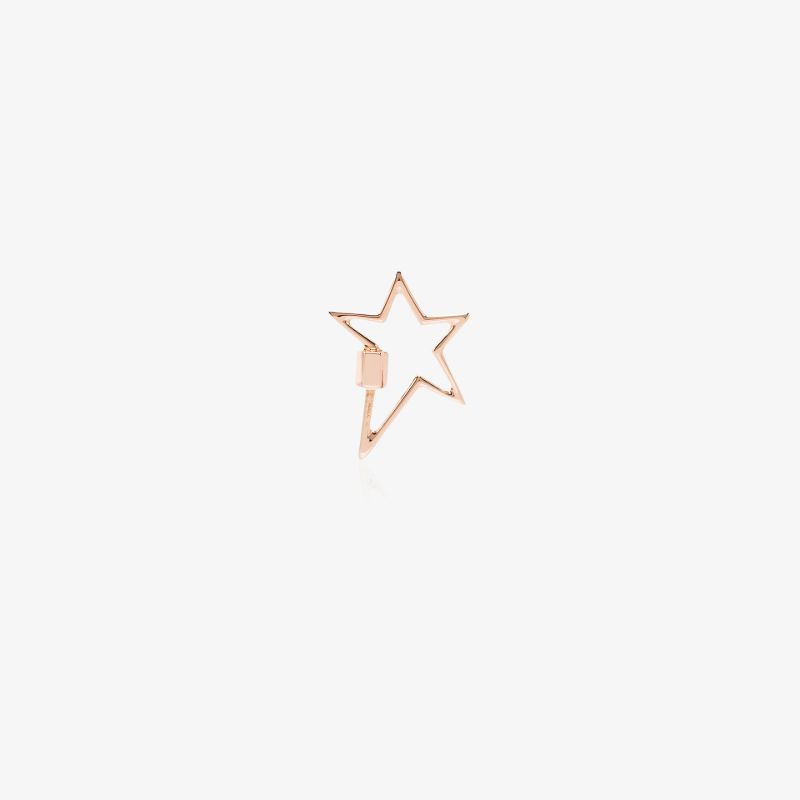 14k Rose Gold Regular Star Lock Charm