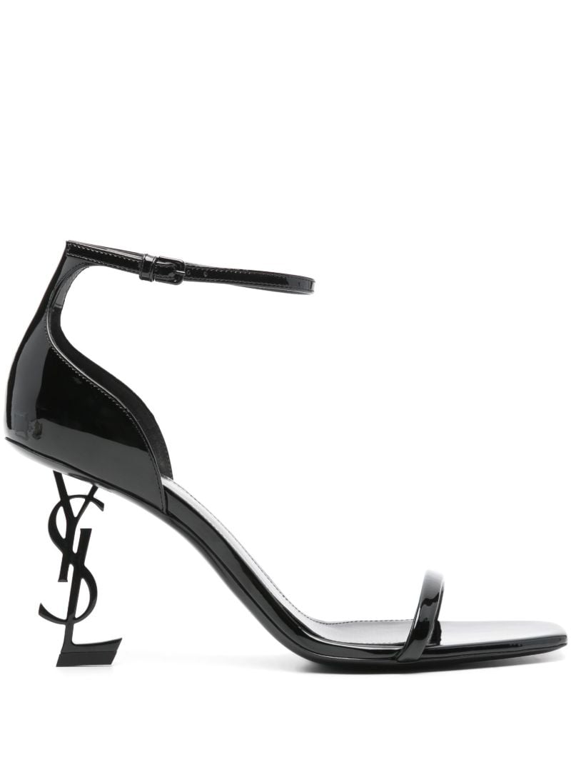 Black Opyum 85 Patent Leather Sandals