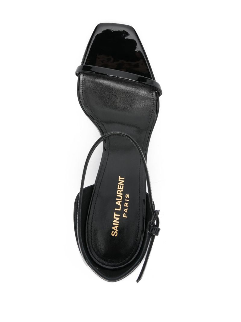 Black Opyum 85 Patent Leather Sandals