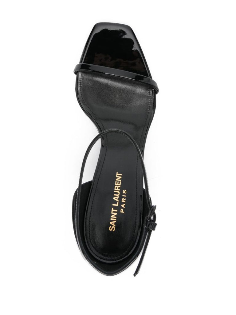 Black Opyum 85 Patent Leather Sandals