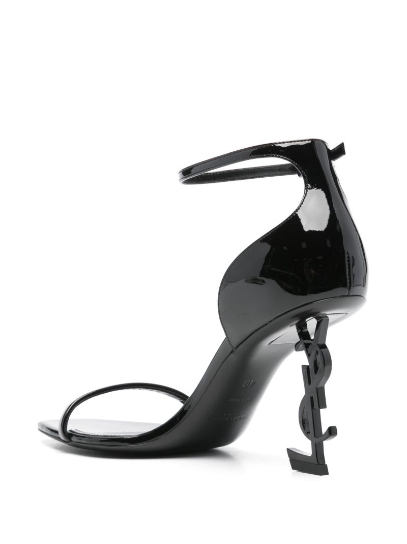 Black Opyum 85 Patent Leather Sandals