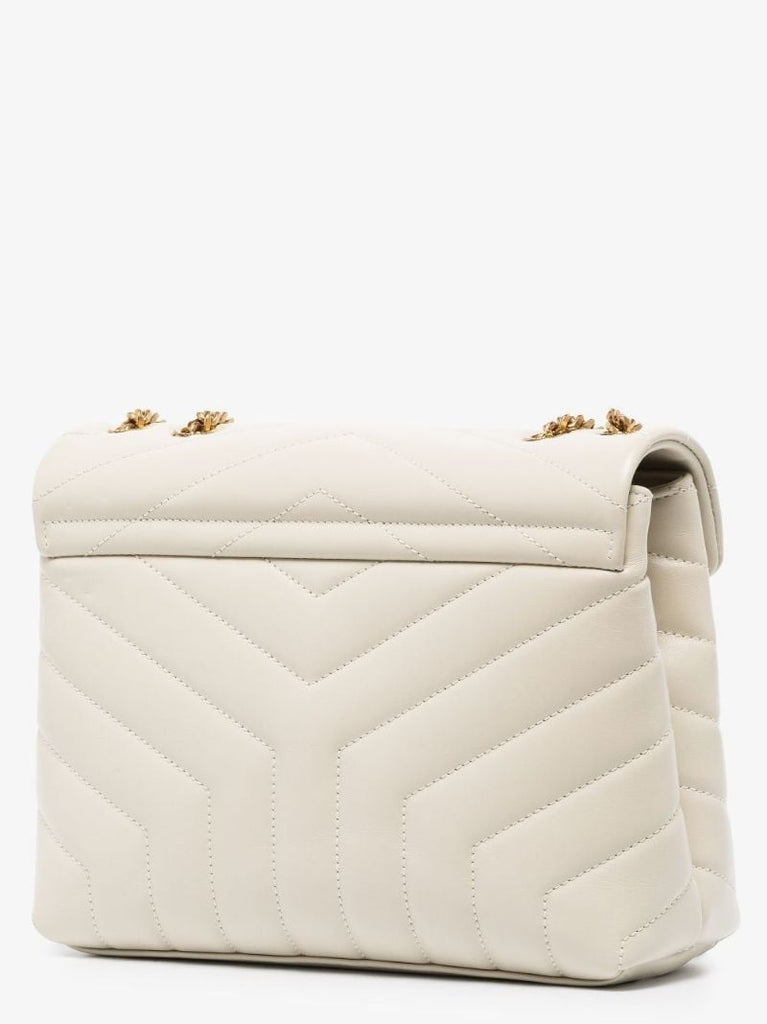 Neutral Loulou Small Leather Shoulder Bag