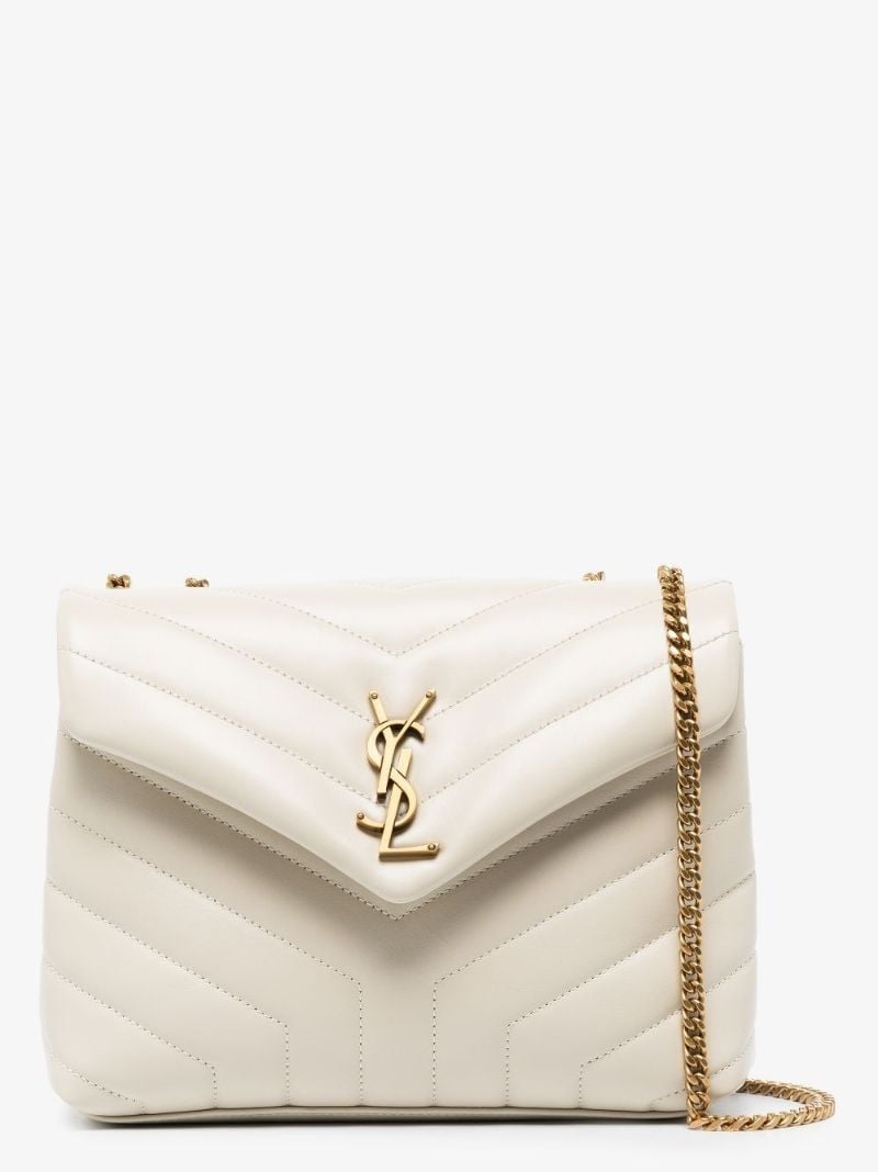 Neutral Loulou Small Leather Shoulder Bag