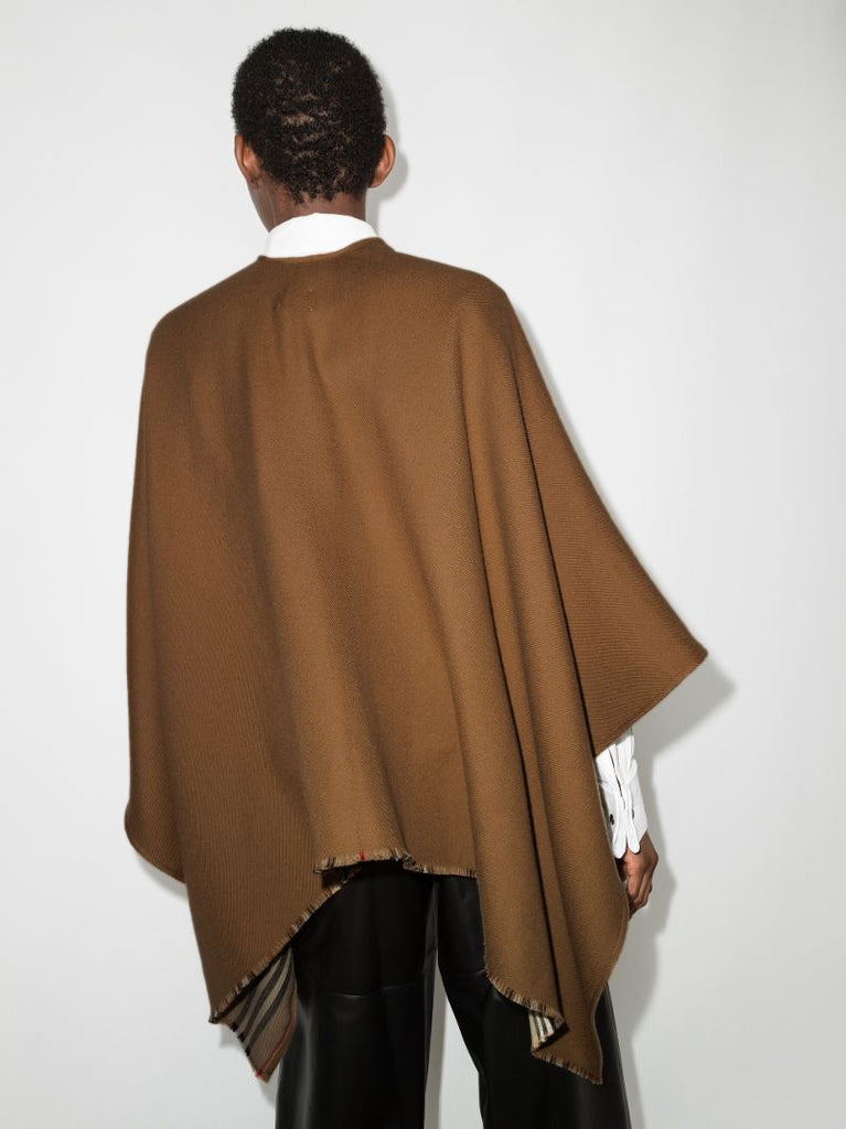 Icon Stripe Wool Cape