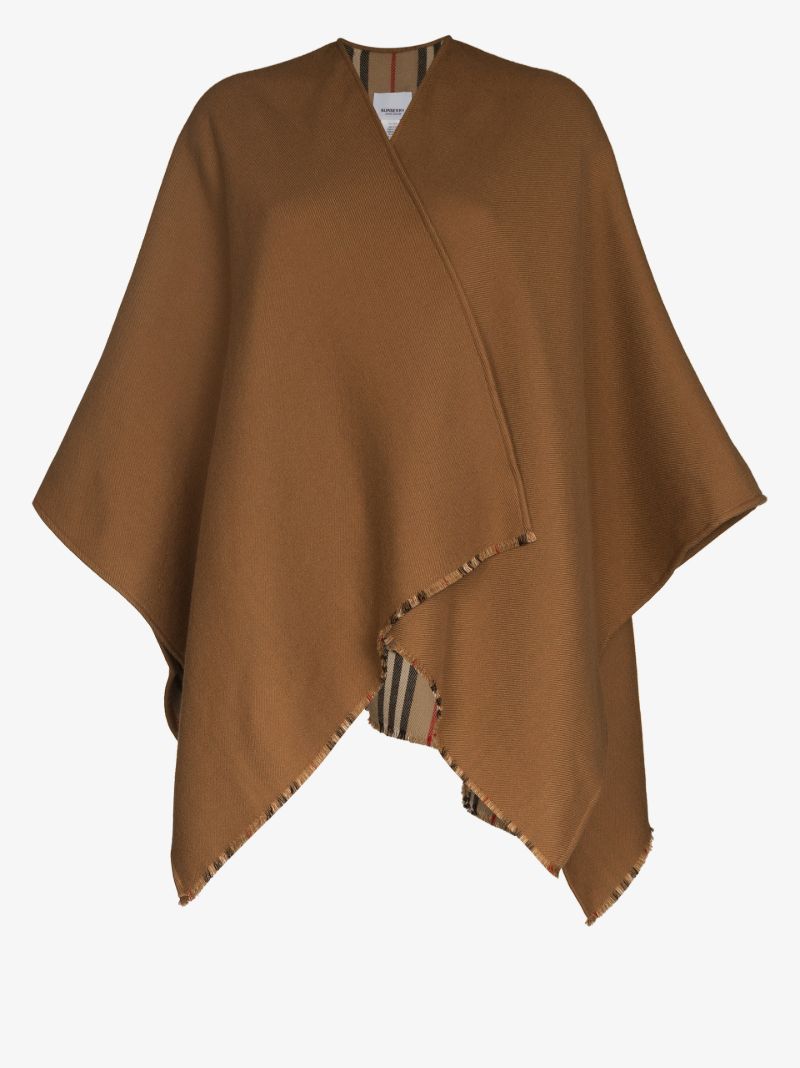 Icon Stripe Wool Cape