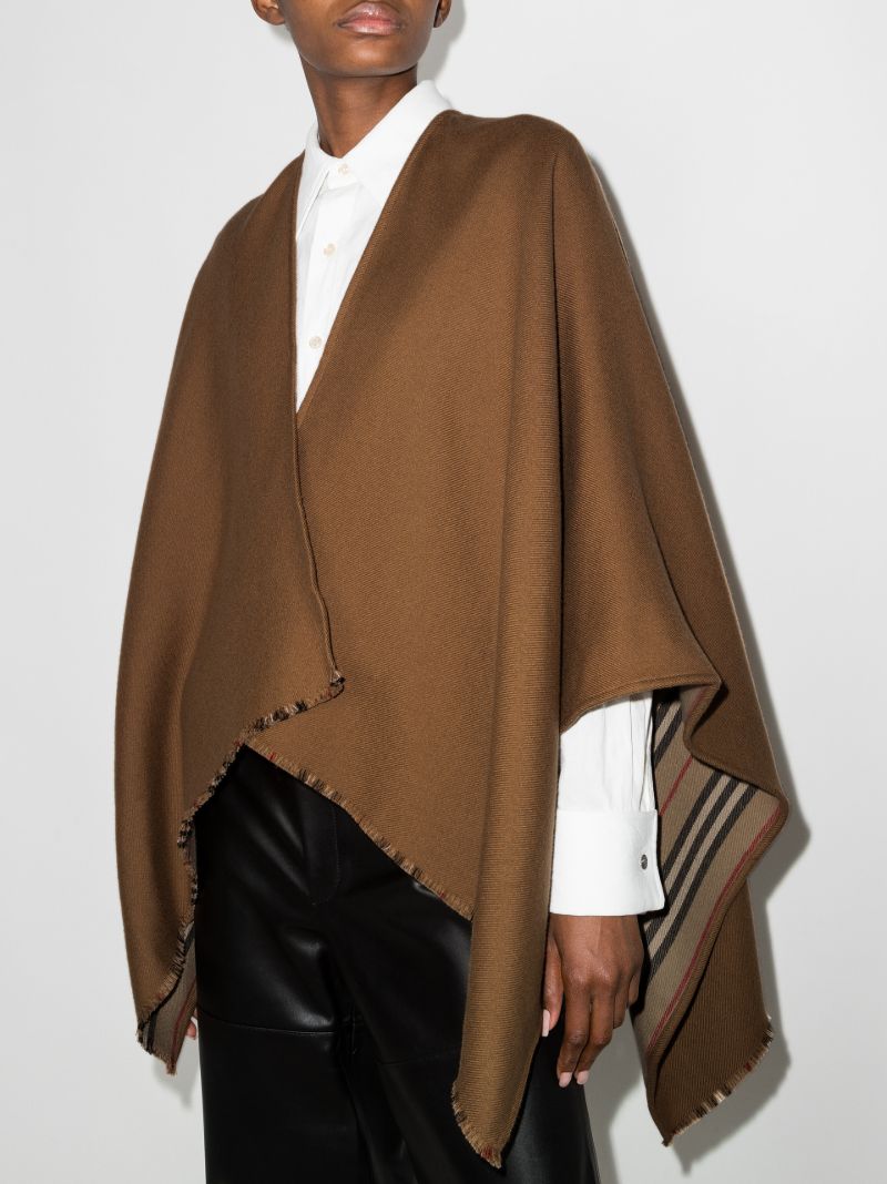 Icon Stripe Wool Cape