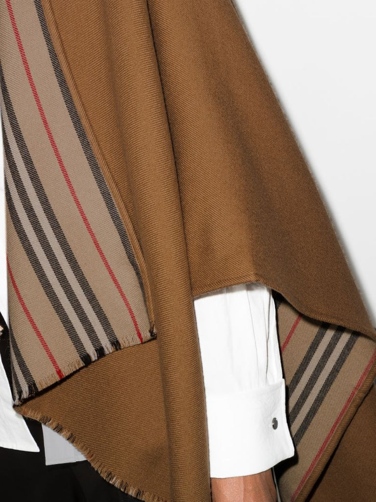 Icon Stripe Wool Cape