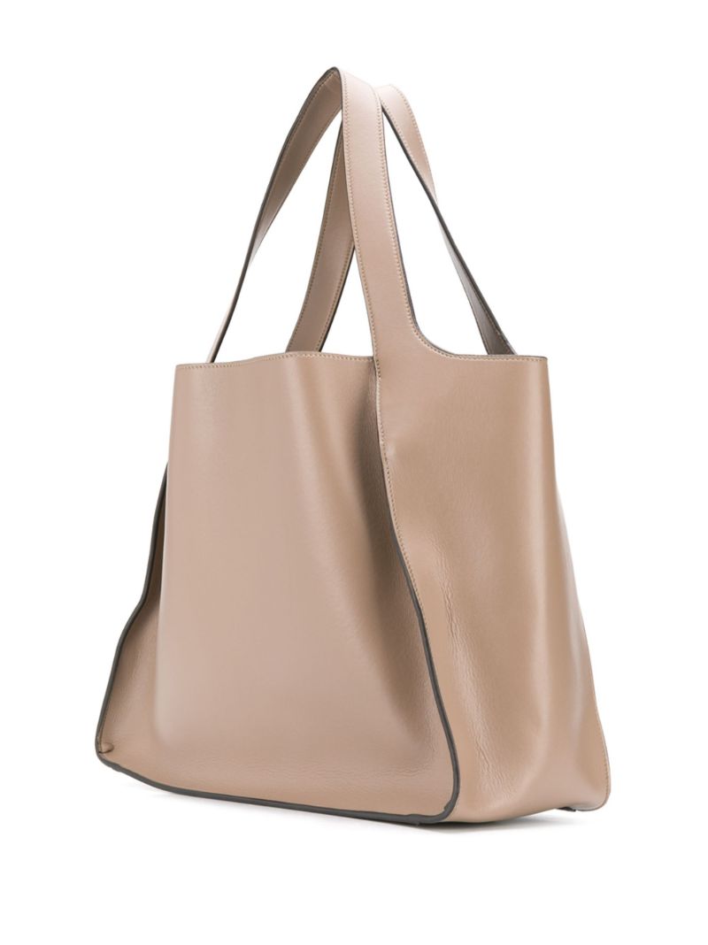 Brown Perforated Logo Tote Bag