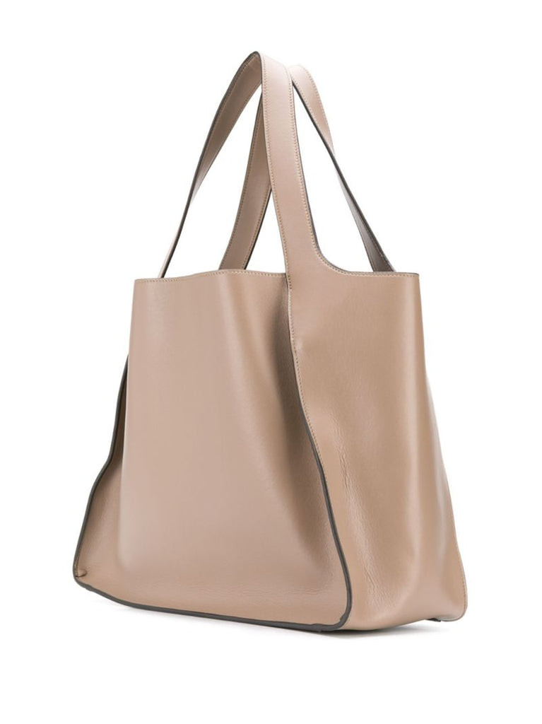 Brown Perforated Logo Tote Bag