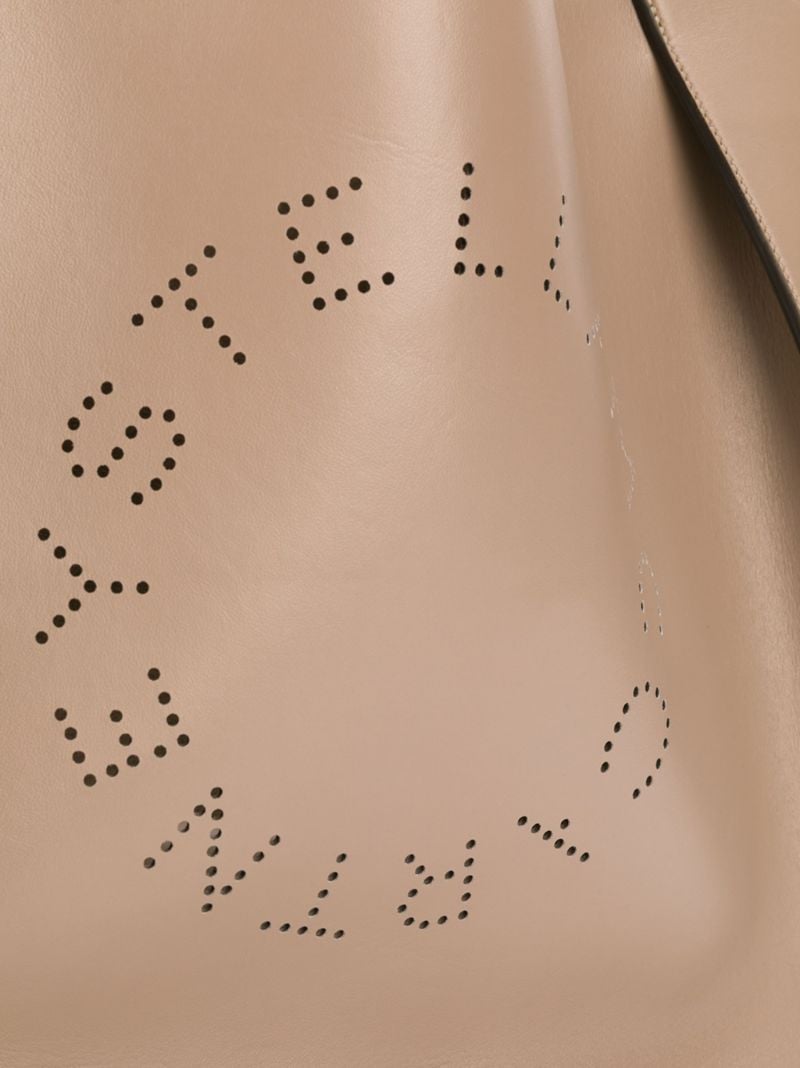 Brown Perforated Logo Tote Bag