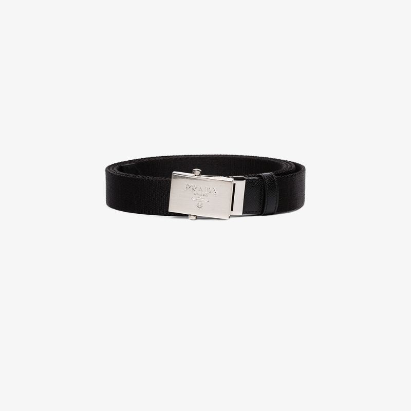 Black Web Logo Buckle Belt