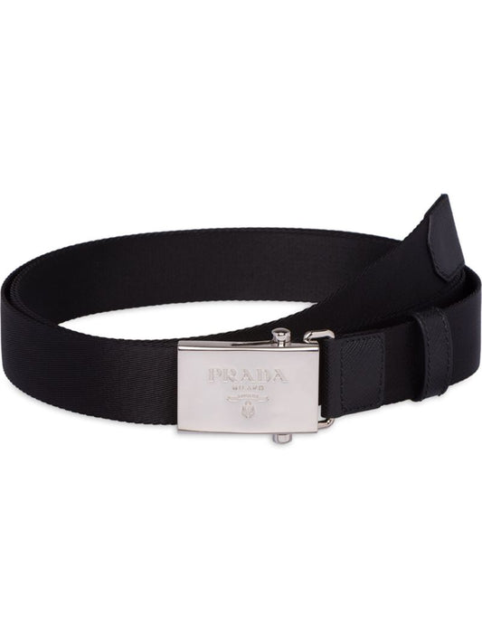 Black Web Logo Buckle Belt