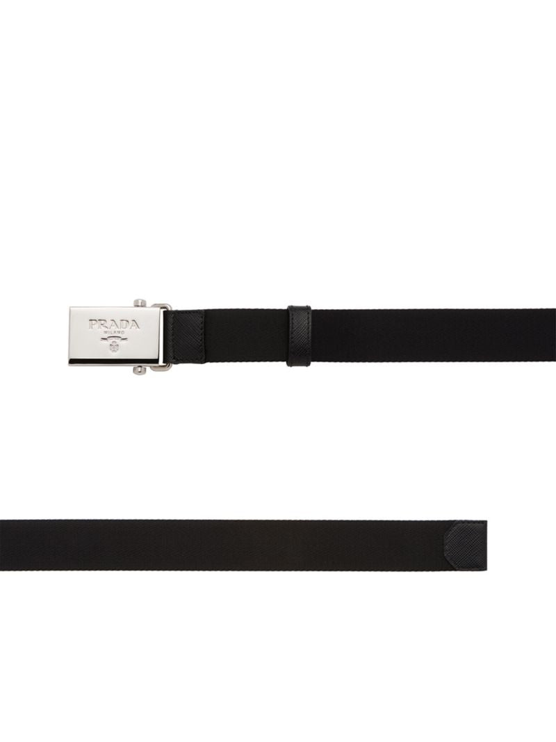 Black Web Logo Buckle Belt