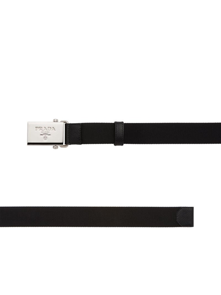 Black Web Logo Buckle Belt
