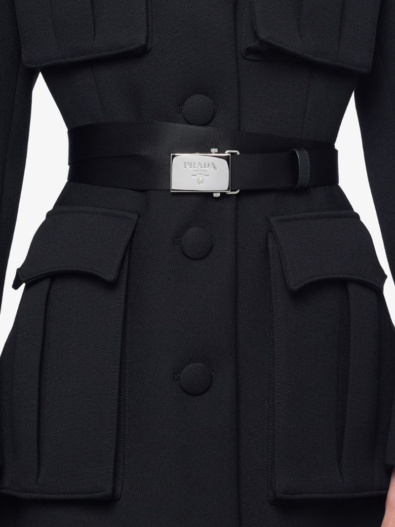 Black Web Logo Buckle Belt