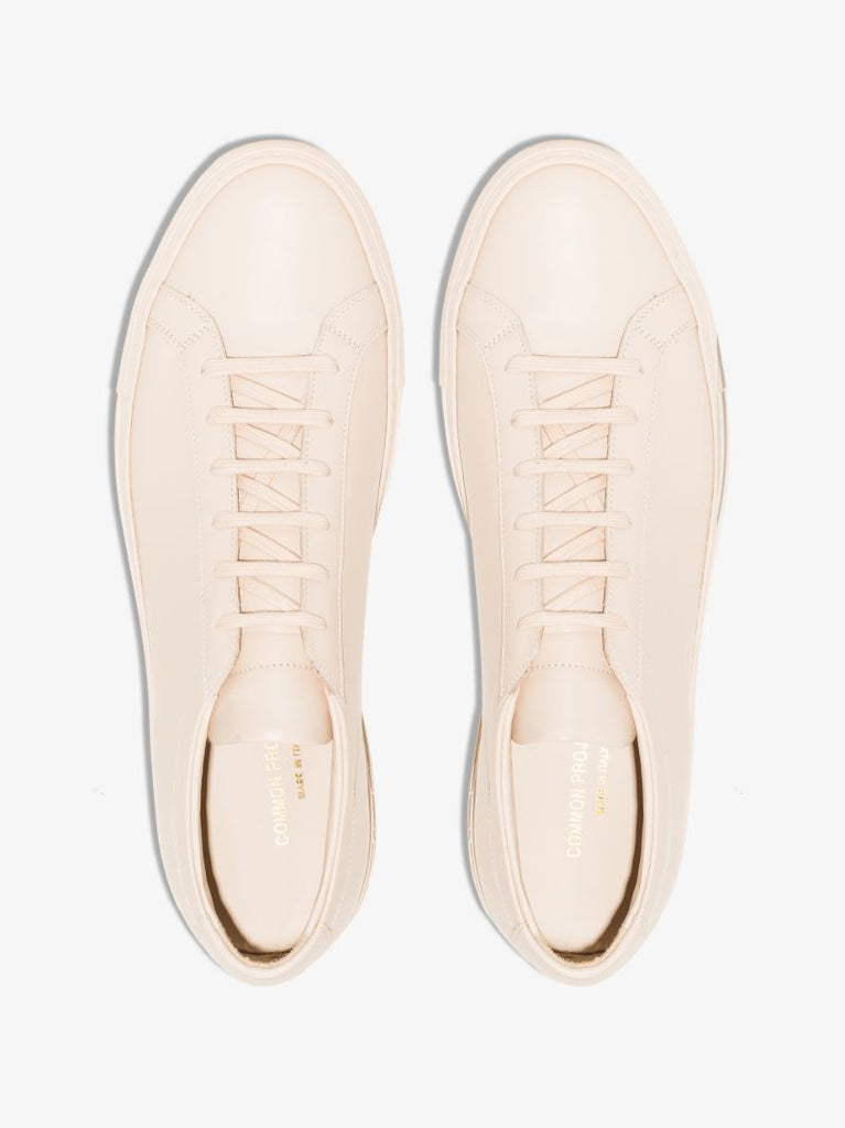 Neutral Achilles Low Top  Leather Sneakers