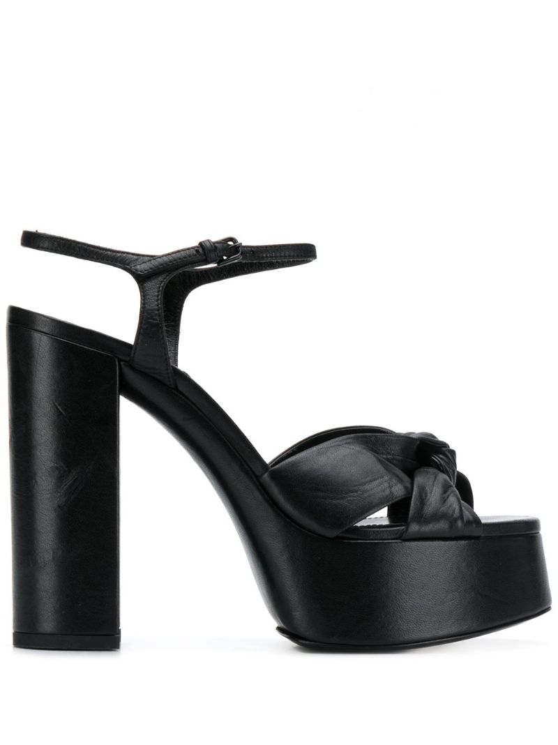 Black Bianca 125 Platform Sandals