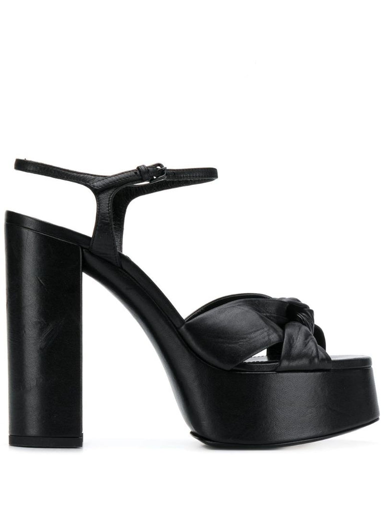 Black Bianca 125 Platform Sandals