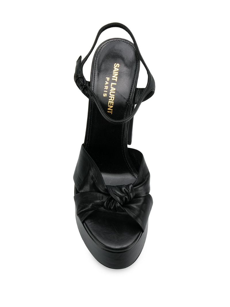 Black Bianca 125 Platform Sandals