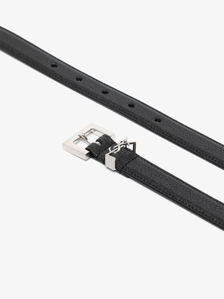 Black Monogram Plaque Belt