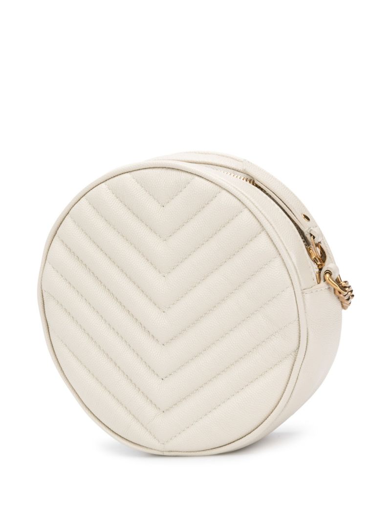 White Vinyle Quilted Leather Shoulder Bag