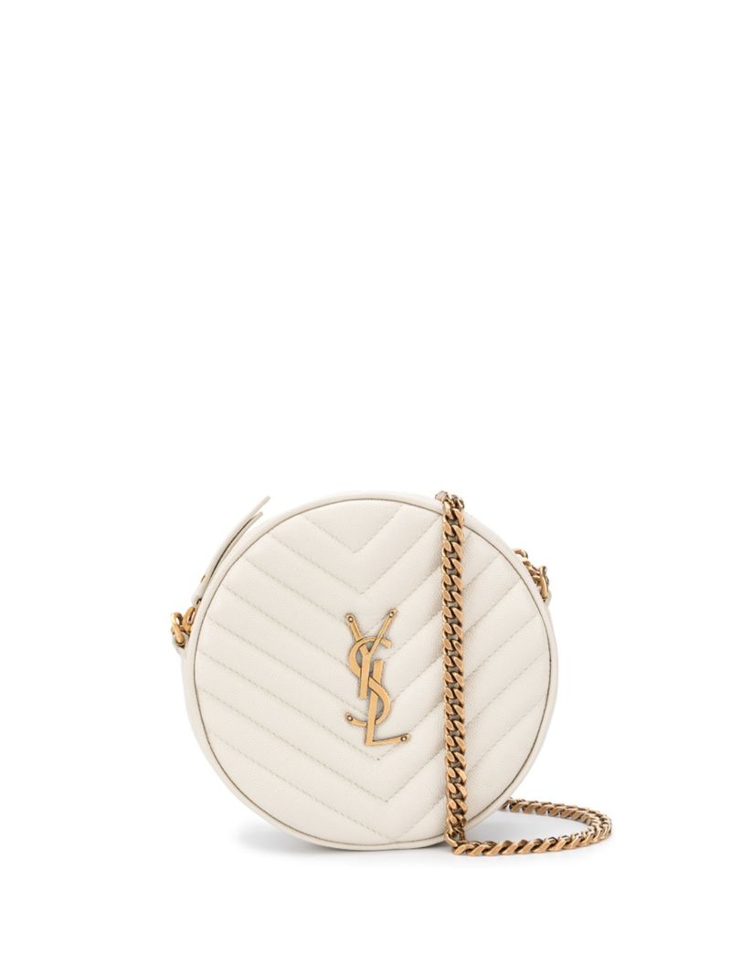 White Vinyle Quilted Leather Shoulder Bag