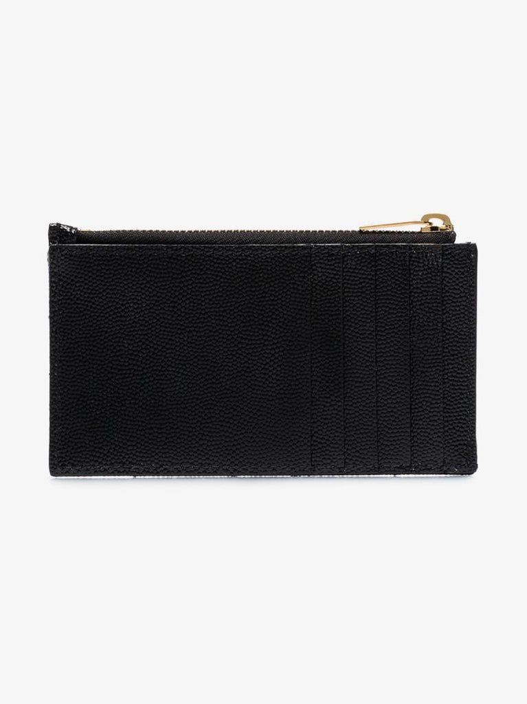 Black Monogram Quilted Leather Card Holder