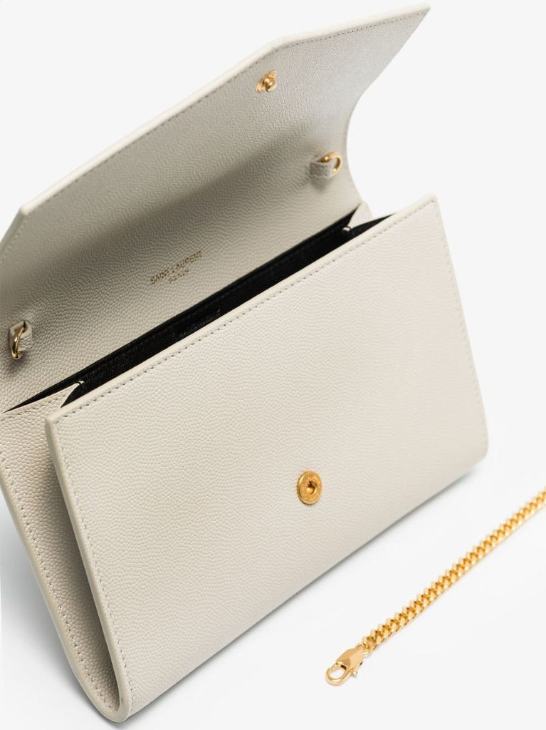 Neutral Uptown Leather Chain Wallet