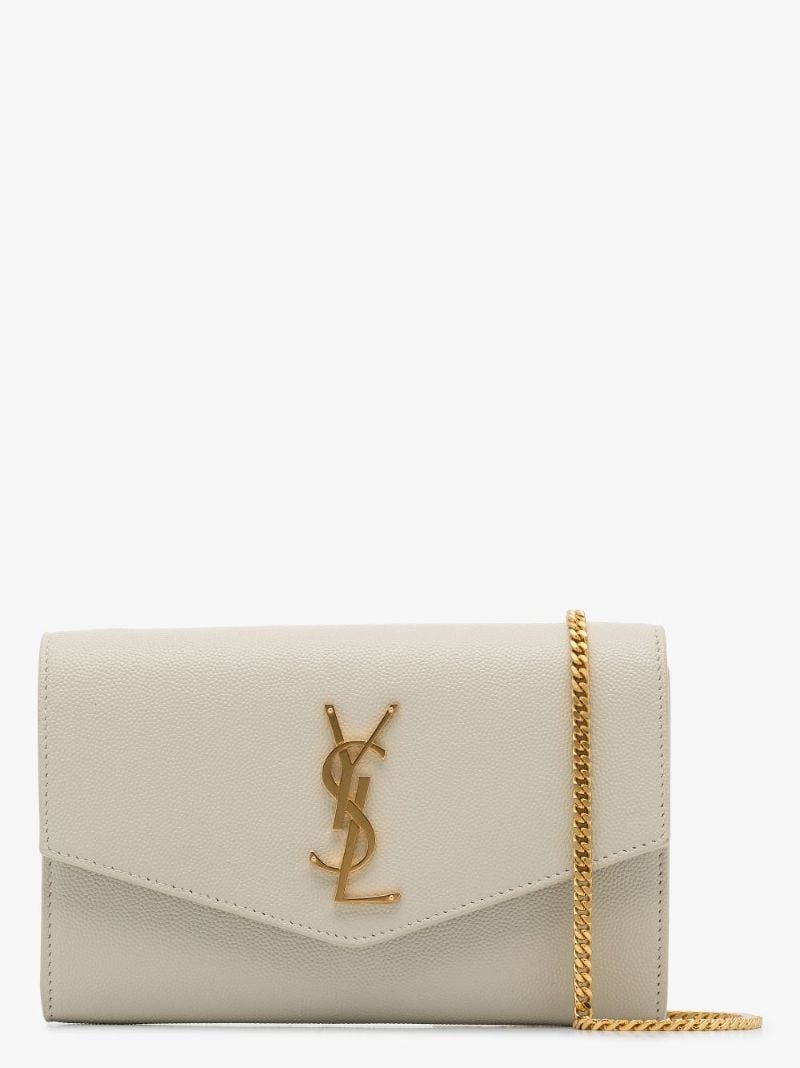 Neutral Uptown Leather Chain Wallet