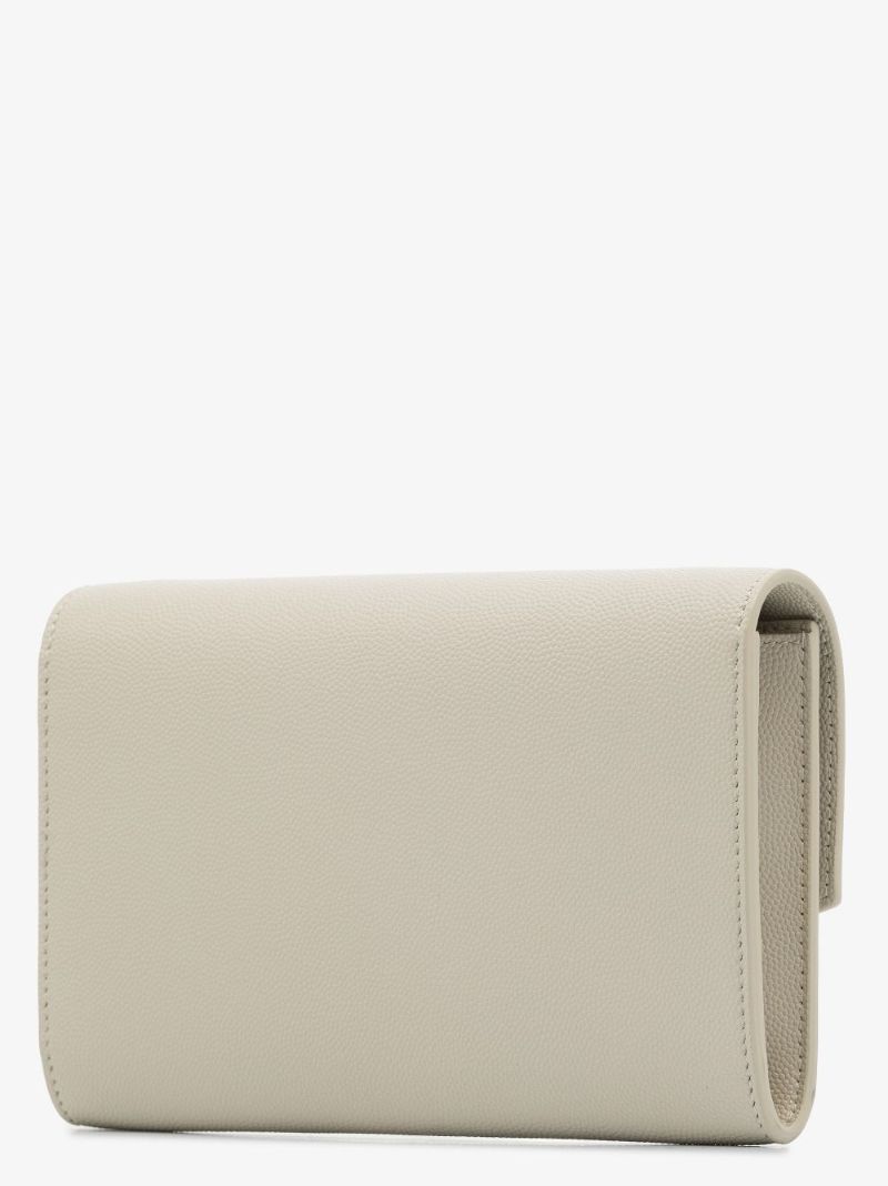 Neutral Uptown Leather Chain Wallet