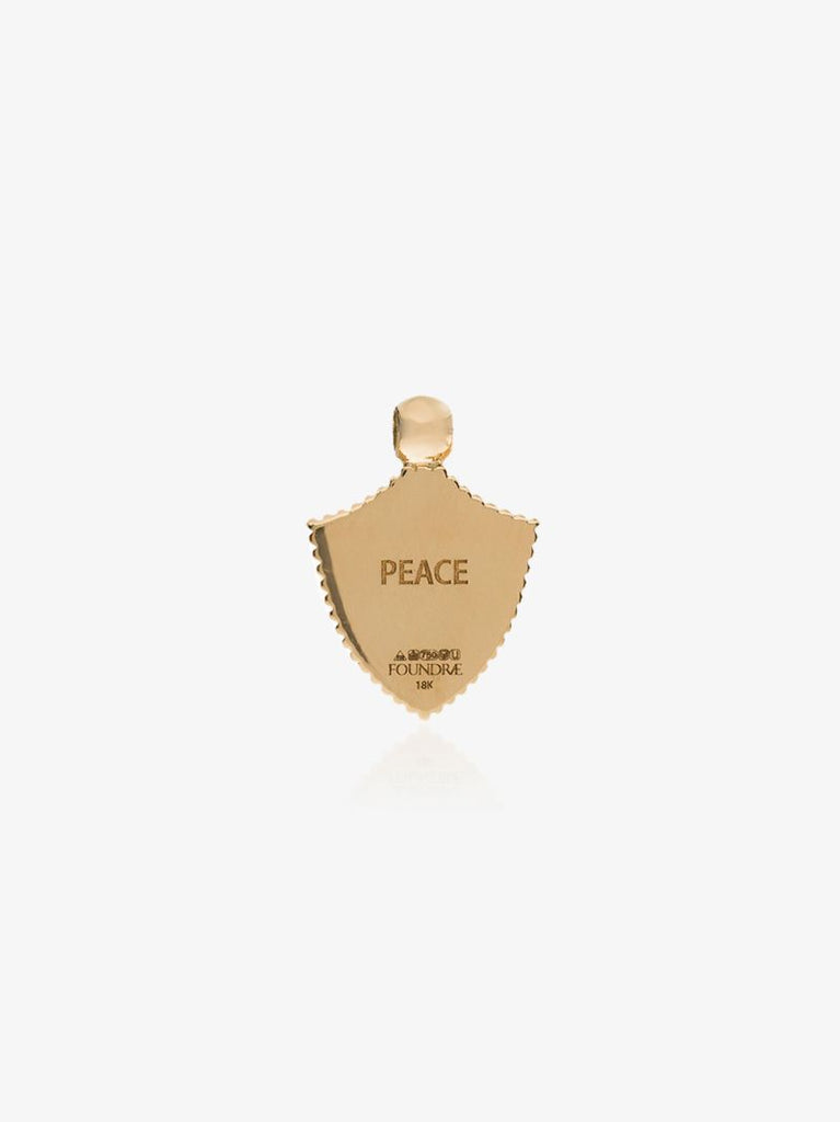 18k Yellow Gold Pax Shield Charm