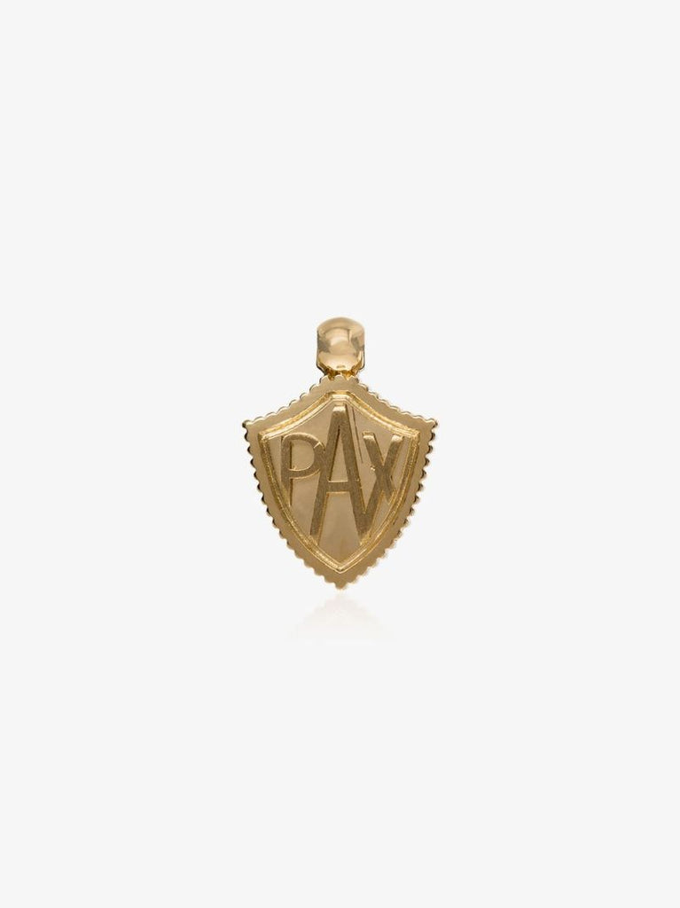 18k Yellow Gold Pax Shield Charm