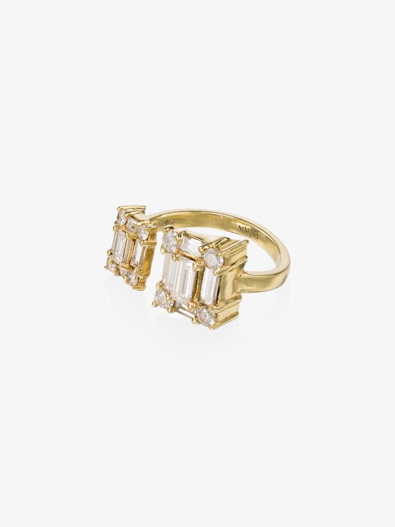 18k Yellow Gold Clarity Open Dual Cube Ring