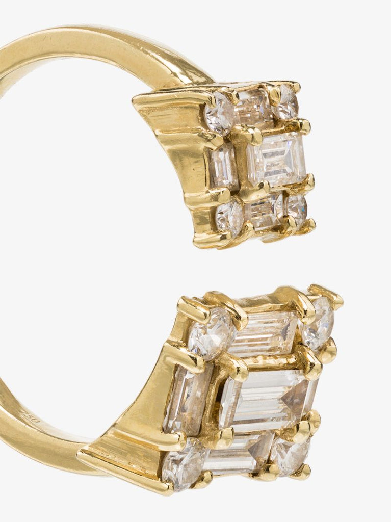 18k Yellow Gold Clarity Open Dual Cube Ring