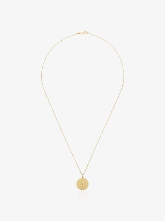 18k Yellow Gold Star Diamond Necklace