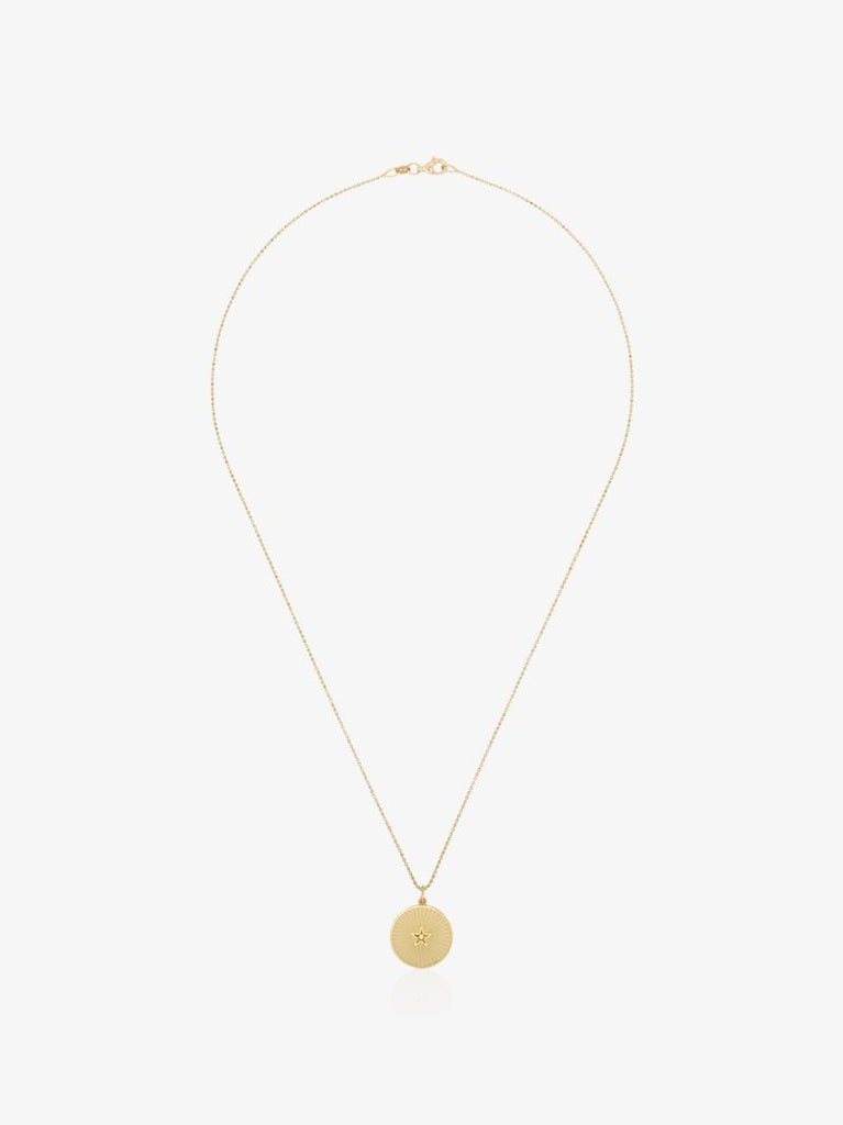18k Yellow Gold Star Diamond Necklace