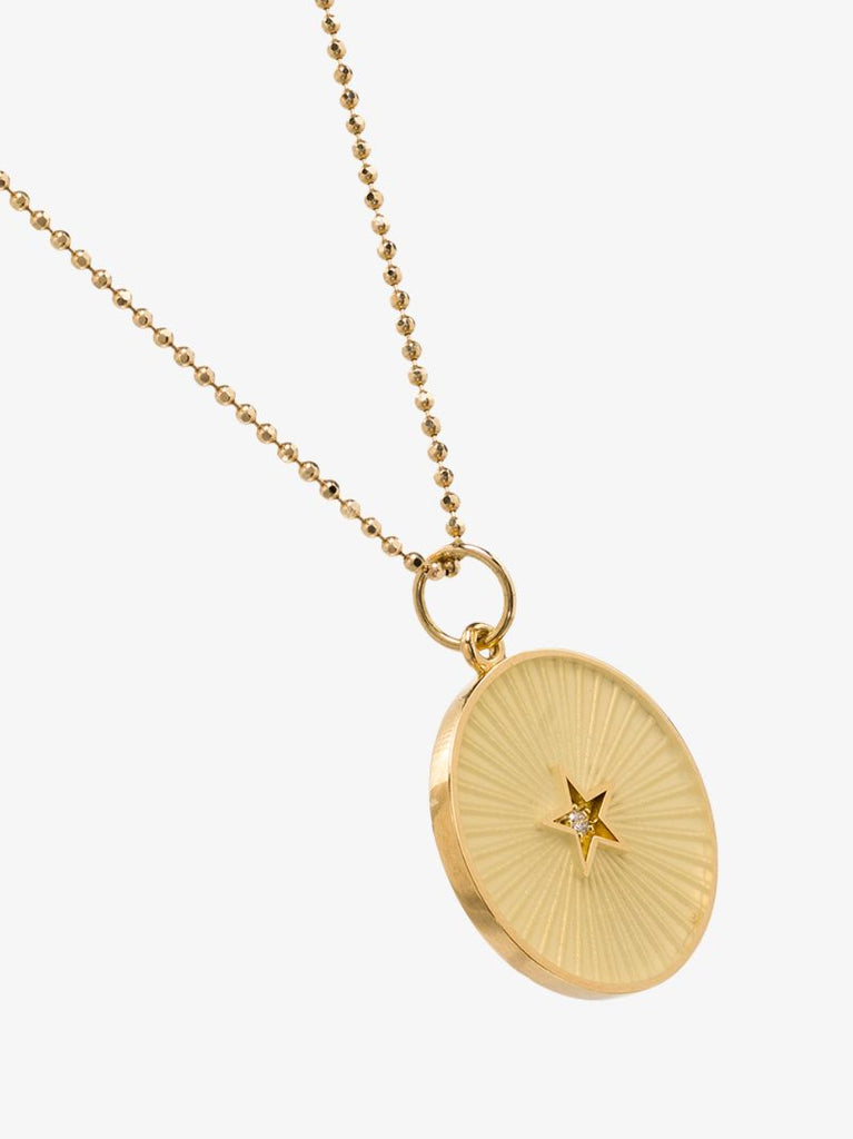 18k Yellow Gold Star Diamond Necklace