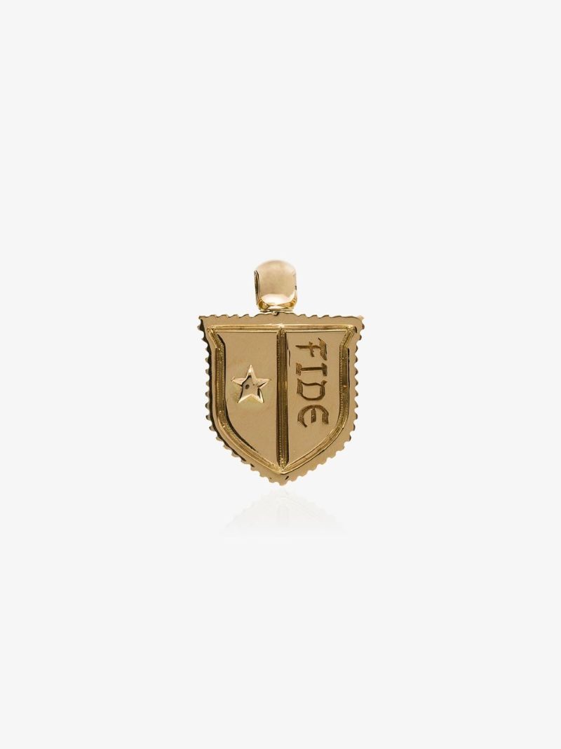 18k Yellow Gold Fide Crest Charm