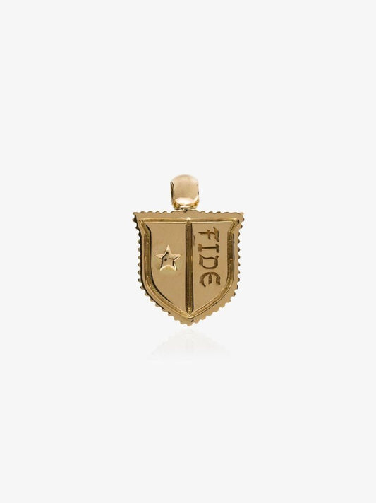 18k Yellow Gold Fide Crest Charm