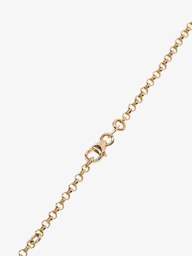 18k Yellow Gold Round Chain Rooster Necklace