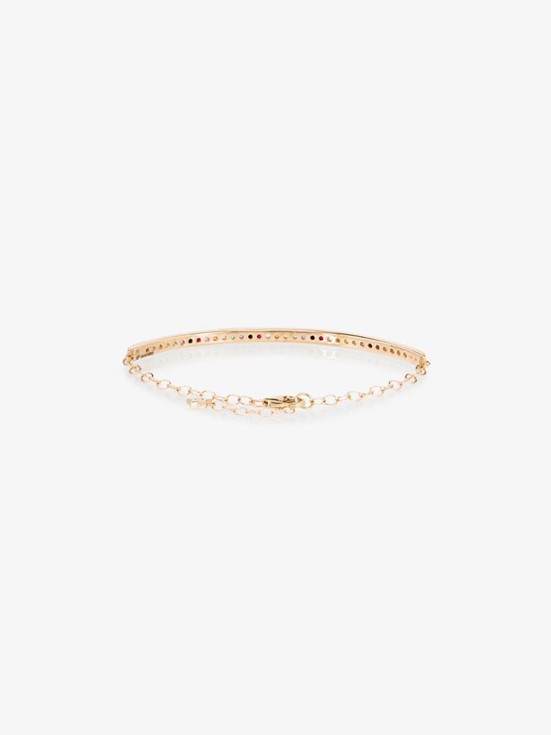 18k Yellow Gold Rainbow Sapphire Bracelet
