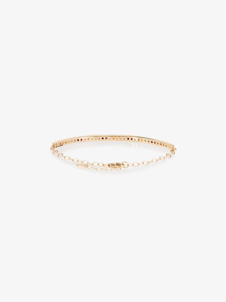 18k Yellow Gold Rainbow Sapphire Bracelet