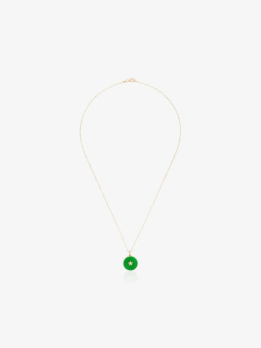 18k Yellow Gold Star Diamond Necklace
